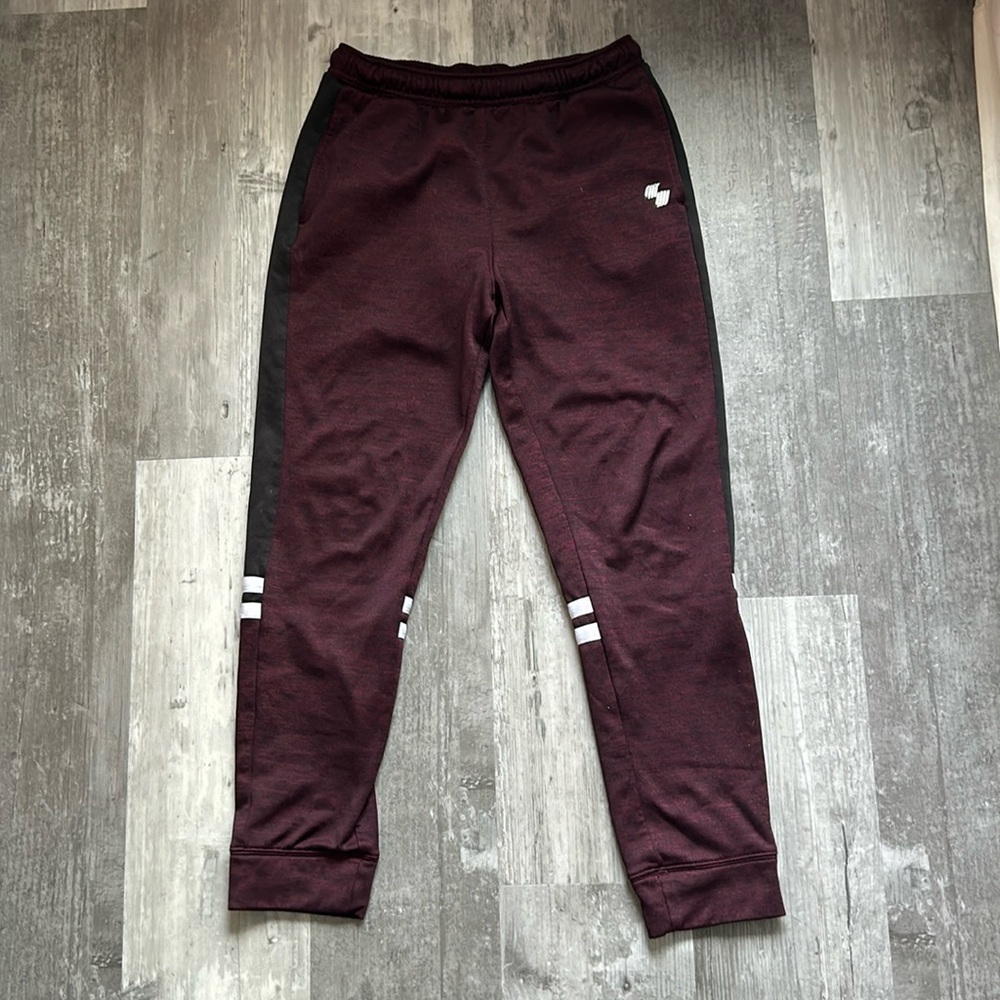 Place Sports Boys Sweatpants Size XXL/TTG-16 Maroon Polyester Used